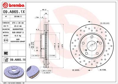 Dischi freno anteriore Toyota auris (_E15_) 10/06-09/