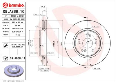 Dischi freno anteriore Honda (dongfeng) cr-v (re_) 03
