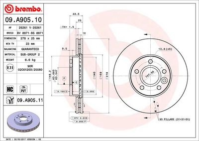 Dischi freno anteriore Ford ia Focus hatchback