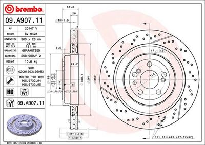 Dischi freno posteriore Mercedes-Benz sls amg (C197) 0