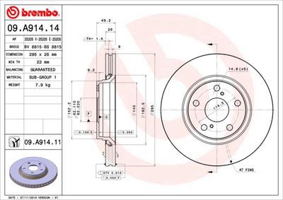 Dischi freno anteriore Toyota auris (_E15_) 10/06-09/