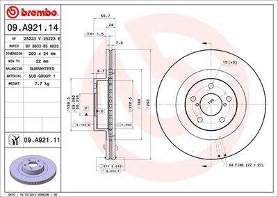 Dischi freno anteriore Subaru brz 06/12-> / Subaru fo