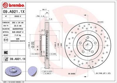Dischi freno anteriore Subaru brz 06/12-> / Subaru fo