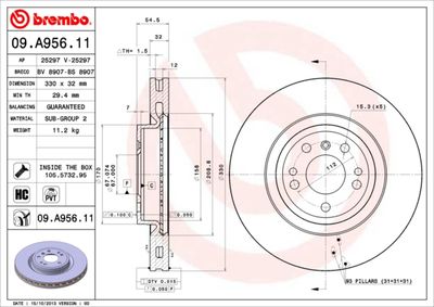Dischi freno anteriore Mercedes-Benz gle (W166) 04/15