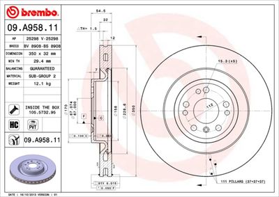 Dischi freno anteriore Mercedes-Benz gl-class (X166)