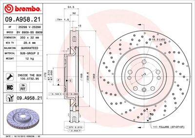 Dischi freno anteriore Mercedes-Benz gle (W166) 04/15