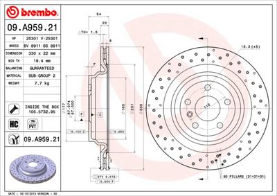Dischi freno posteriore Mercedes-Benz gle (W166) 04/15