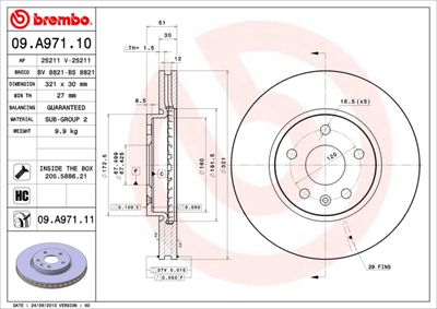 Dischi freno anteriore buick (sgm) GL8 s II (CU3) 11/