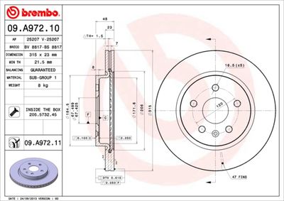 Dischi freno posteriore buick (sgm) lacrosse (EG2) 07/