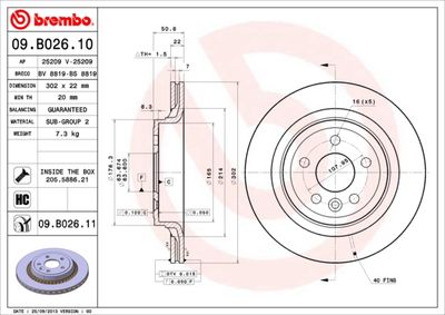 Dischi freno posteriore Volvo asia XC60 11/14-12/17 /
