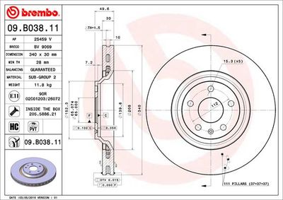 Dischi freno anteriore Audi tt (8J3) 07/06-01/15 / au