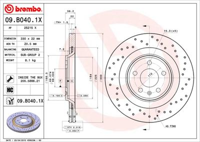 Dischi freno posteriore Audi (faw) Q5 (B8, 83B) 10/09-