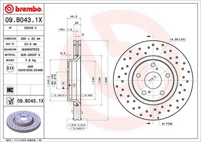 Dischi freno anteriore Toyota auris (_E18_) 10/12-12/
