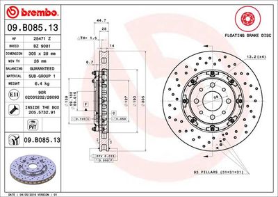 Dischi freno anteriore Abarth 500 / 595 / 695 (312_)