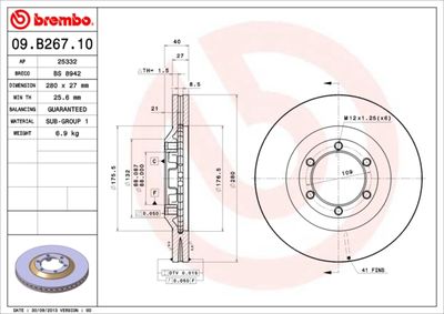 Dischi freno anteriore Isuzu d-max I (tfr, tfs) 05/02