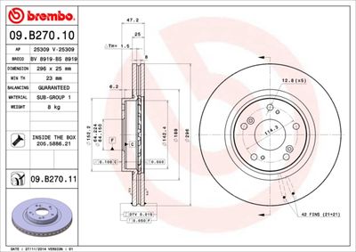 Dischi freno anteriore Honda accord VIII (cu) 04/08->