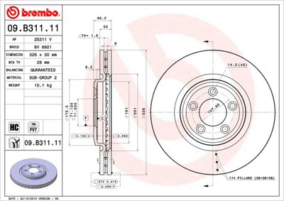 Dischi freno anteriore Jaguar xf (X250) 03/08-04/15 /