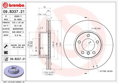 Dischi freno anteriore BMW (brilliance) 3 series (E90