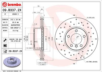 Dischi freno anteriore BMW (brilliance) 3 series (E90
