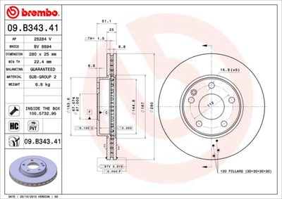 Dischi freno anteriore Mercedes-Benz a-class (W176) 0