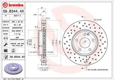 Dischi freno anteriore Mercedes-Benz (bbdc) gla (X156