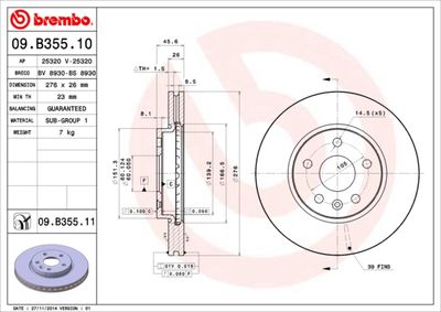 Dischi freno anteriore Chevrolet aveo hatchback (T300