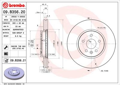 Dischi freno anteriore buick (sgm) encore (SJ2) 07/12
