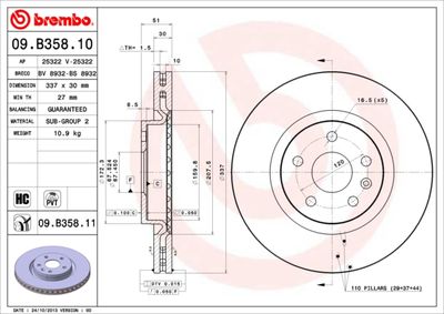 Dischi freno anteriore Opel insignia a (G09) 07/08-03