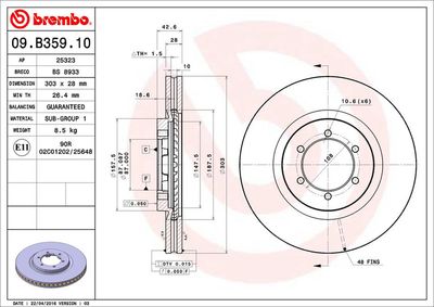 Dischi freno anteriore Hyundai terracan (hp) 06/01-03