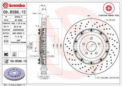 Dischi freno anteriore gt-r (R35) 12/07->