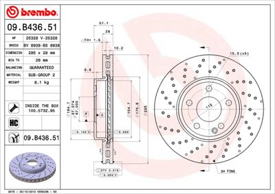 Dischi freno anteriore Mercedes-Benz (bbdc) gla (X156