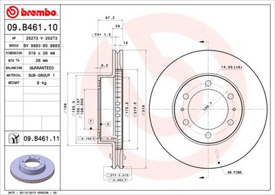 Dischi freno anteriore Toyota 4 runner (_N21_) 08/02-
