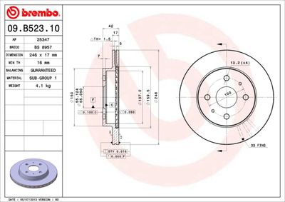 Dischi freno anteriore Daihatsu boon luminas 12/08-02