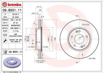 Dischi freno anteriore Hyundai sonata VI (yf) 06/09-1