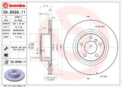 Dischi freno posteriore BMW X3 (F25) 09/10-08/17 / BMW