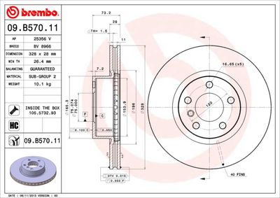 Dischi freno anteriore BMW X3 (F25) 09/10-08/17 / BMW