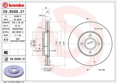 Dischi freno anteriore Ford Fiesta V (jh_, jd_) 11/01