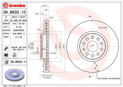 Dischi freno anteriore Seat alhambra (710, 711) 06/10