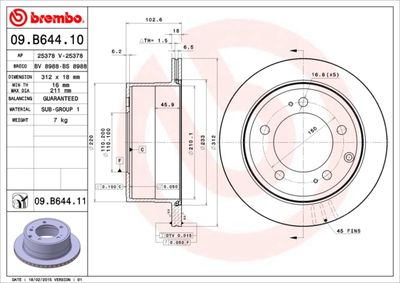 Dischi freno posteriore Toyota Land cruiser (_J7_) 03/