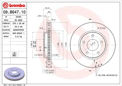 Dischi freno anteriore Mitsubishi lancer VIII (cy_a,