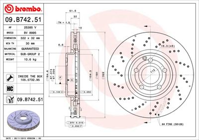 Dischi freno anteriore Mercedes-Benz cls (C218) 01/11