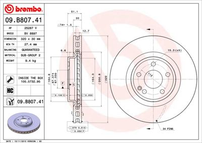 Dischi freno anteriore Mercedes-Benz (bbdc) gla (X156