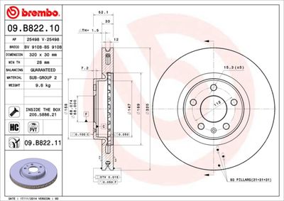 Dischi freno anteriore Audi Q5 (8RB) 11/08-12/17