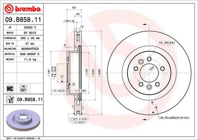 Dischi freno anteriore Land Rover discovery V (L462)