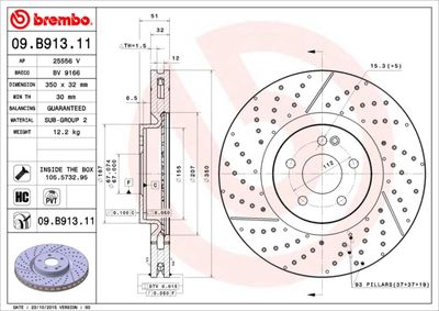Dischi freno anteriore Mercedes-Benz a-class (W176) 0