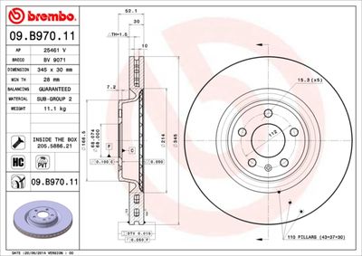Dischi freno anteriore Audi (faw) A4L (B8, 828) 11/08