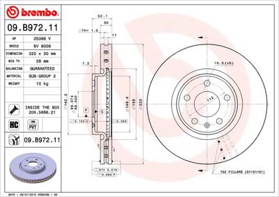 Dischi freno anteriore Audi (faw) A4L (B8, 828) 11/08