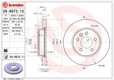 Dischi freno anteriore VW amarok (2HA, 2HB, S1B, S6B,