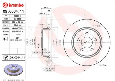 Dischi freno anteriore Dodge nitro 09/06-12/12 / Jeep