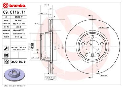 Dischi freno anteriore BMW (brilliance) 3 series (F30